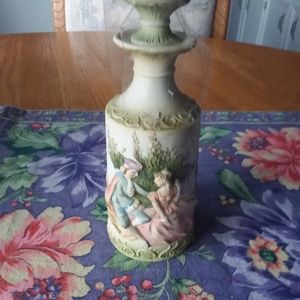 Vintage Urn Courting Couple with lid